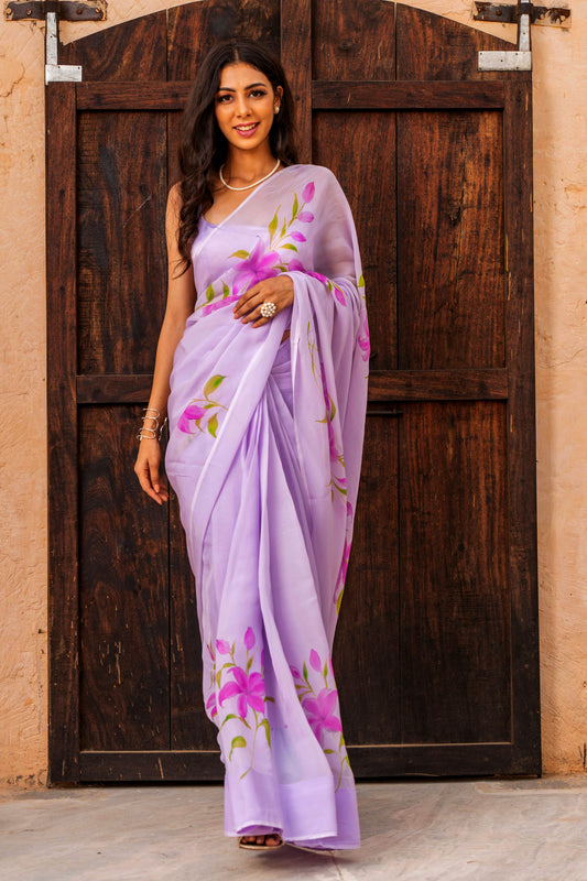 Lavender Lily Saree