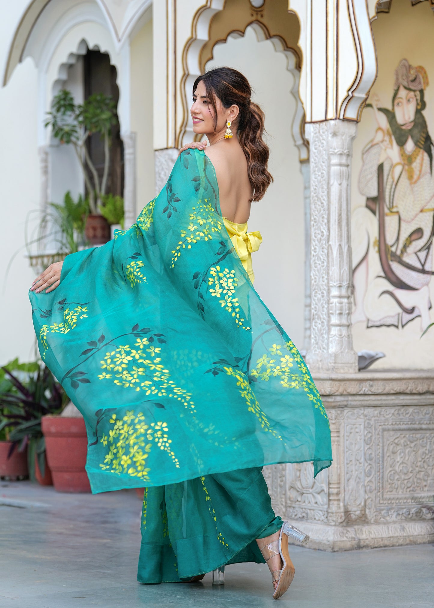 GREEN AMALTAS SAREE