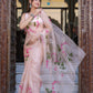 PEACH DICENTRA FLOWER SAREE