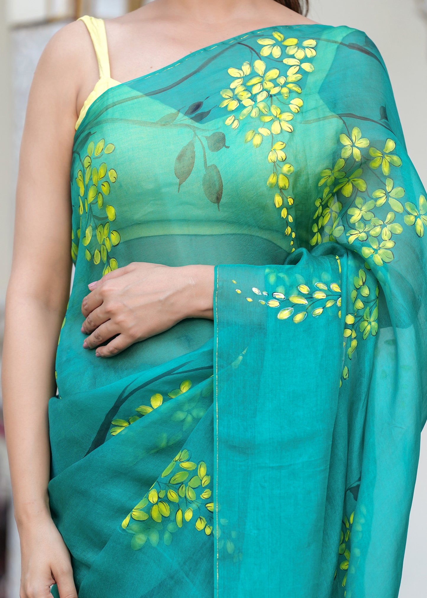 GREEN AMALTAS SAREE