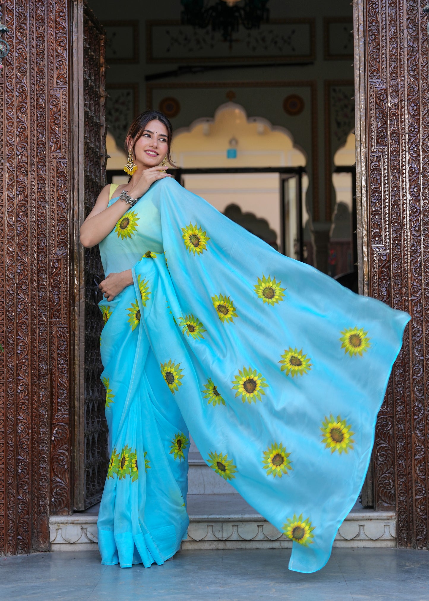 OCEANIC SUNBURST SAREE