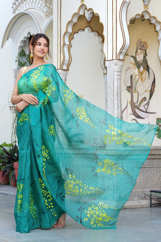 GREEN AMALTAS SAREE