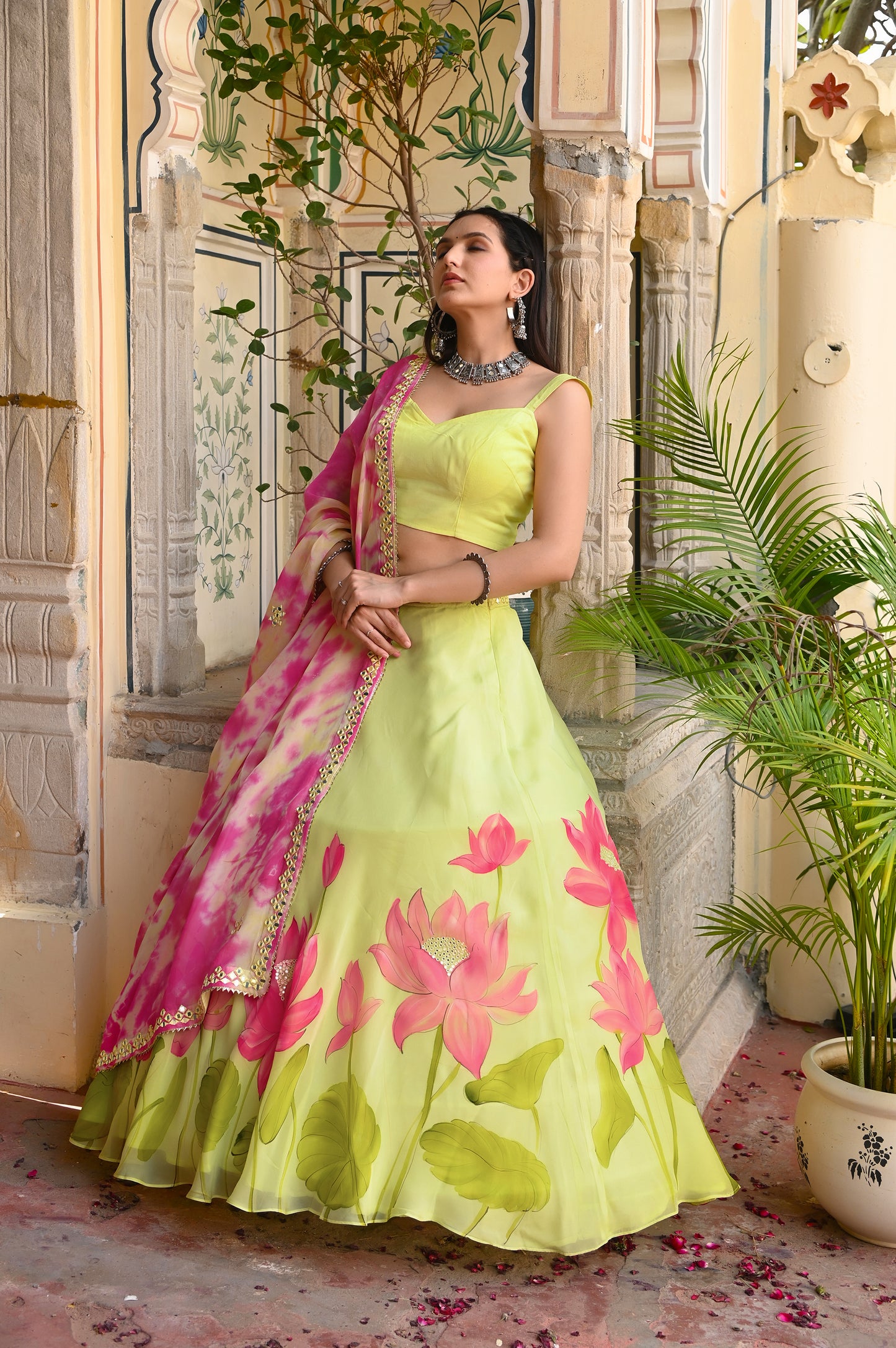 LOTUS ORGANZA LEHENGA