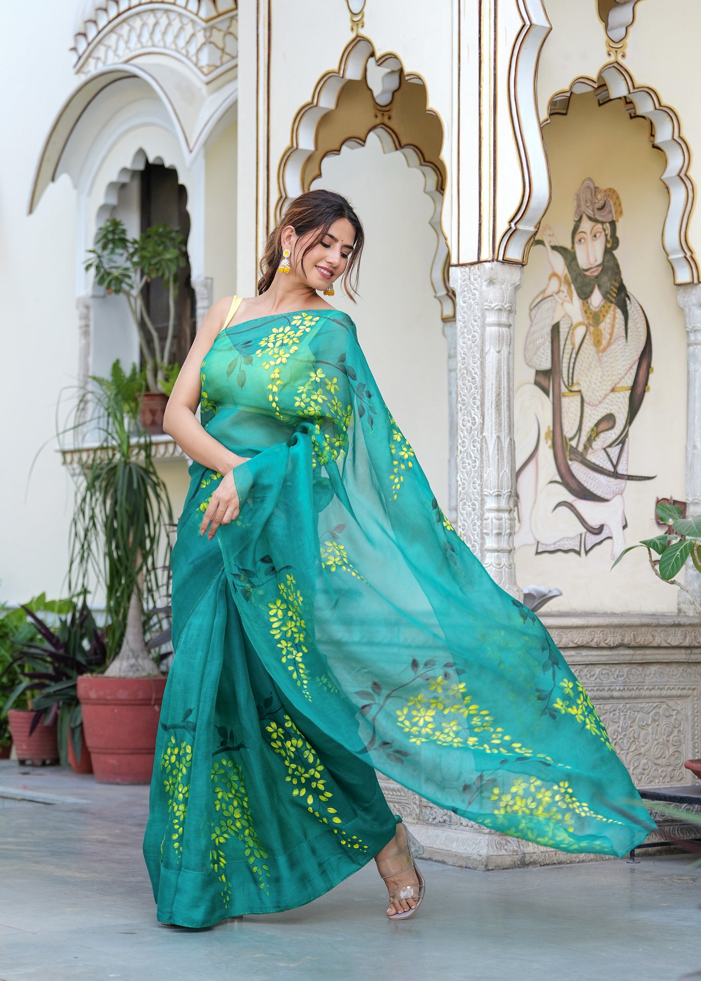 GREEN AMALTAS SAREE