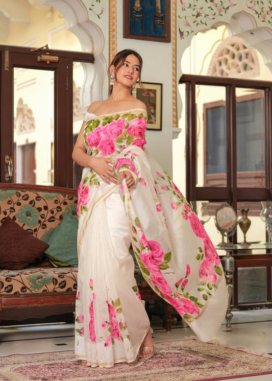 ROSY ELEGANCE SAREE