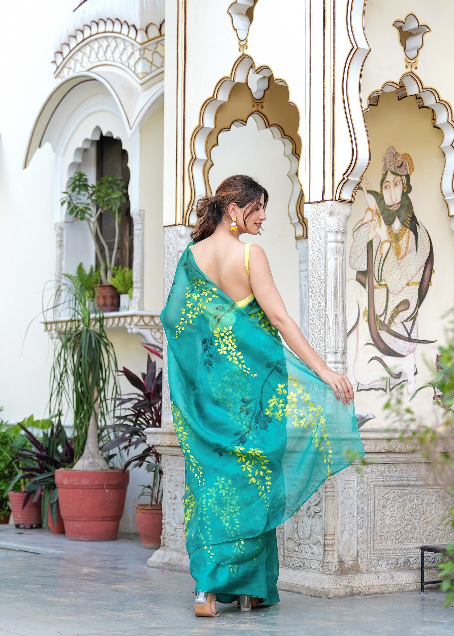 GREEN AMALTAS SAREE