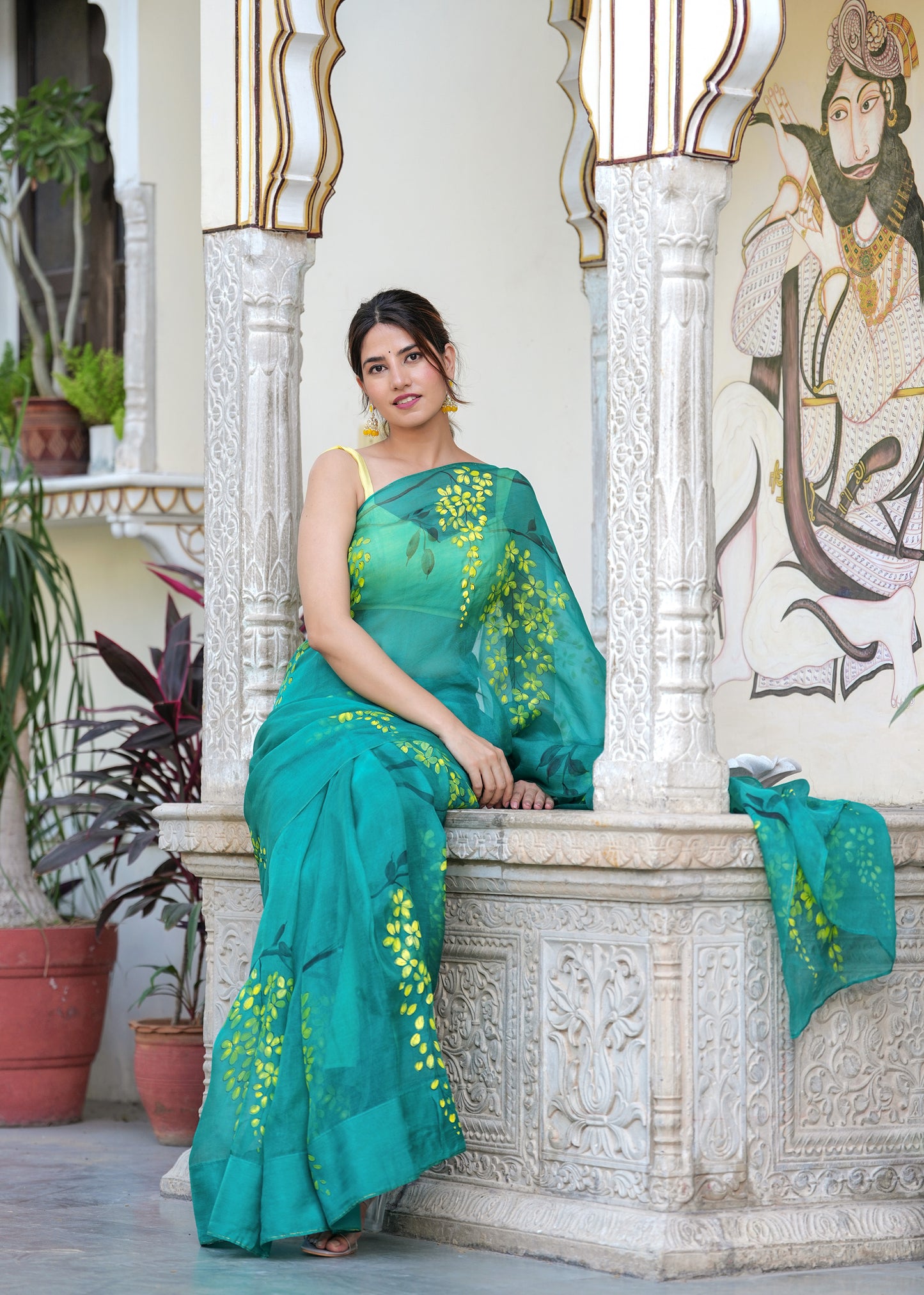 GREEN AMALTAS SAREE