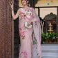 PEACH DICENTRA FLOWER SAREE