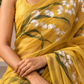 Bell Flower Hand-Painted Pure Silk Organza Saree