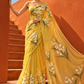 Bell Flower Hand-Painted Pure Silk Organza Saree