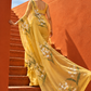 Bell Flower Hand-Painted Pure Silk Organza Saree