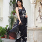 BLACK CELESTIAL CRANE SAREE