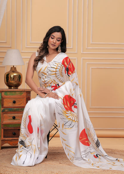 CELESTIAL CRANES SAREE