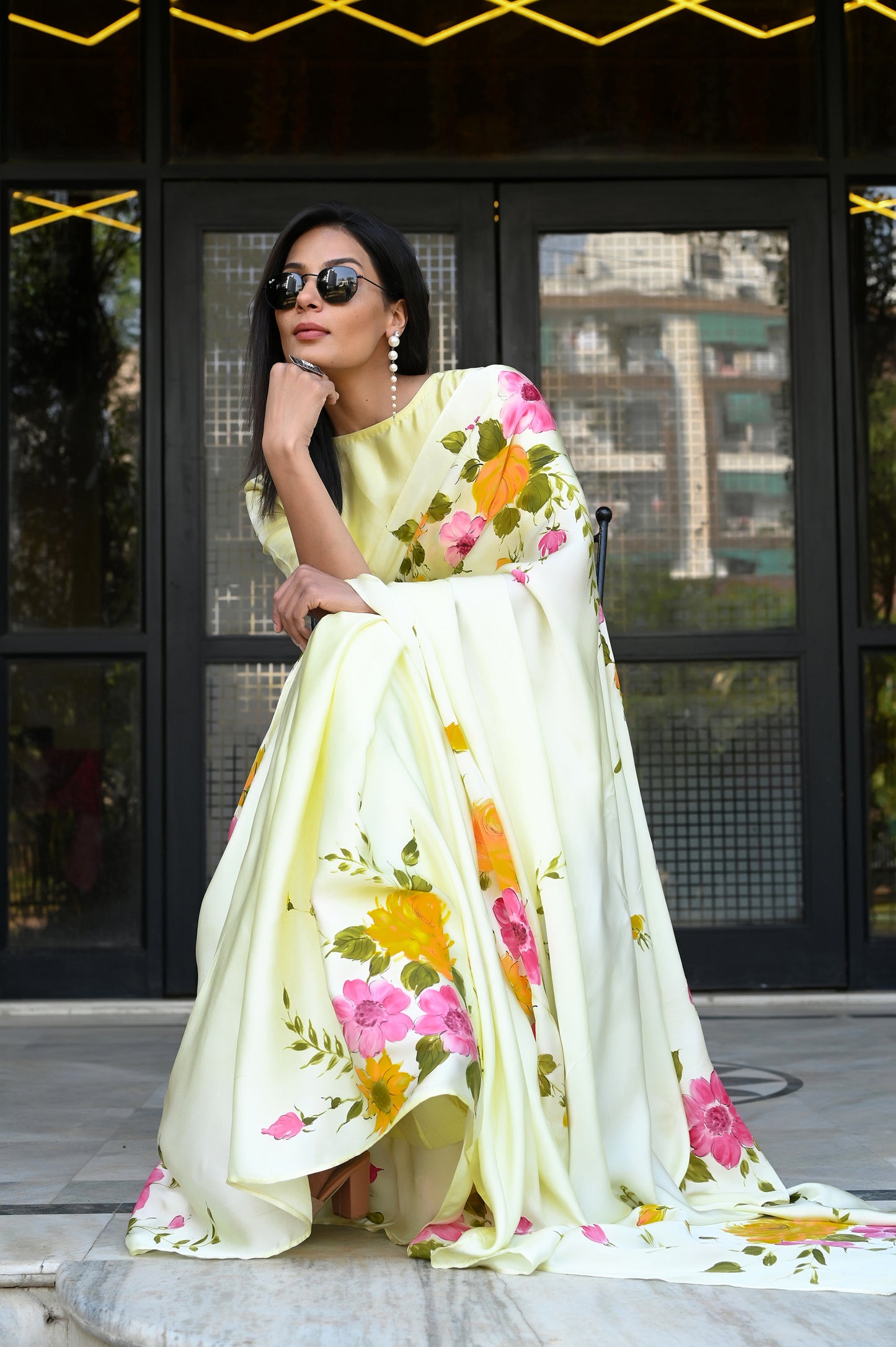 Floral Sunshine Saree