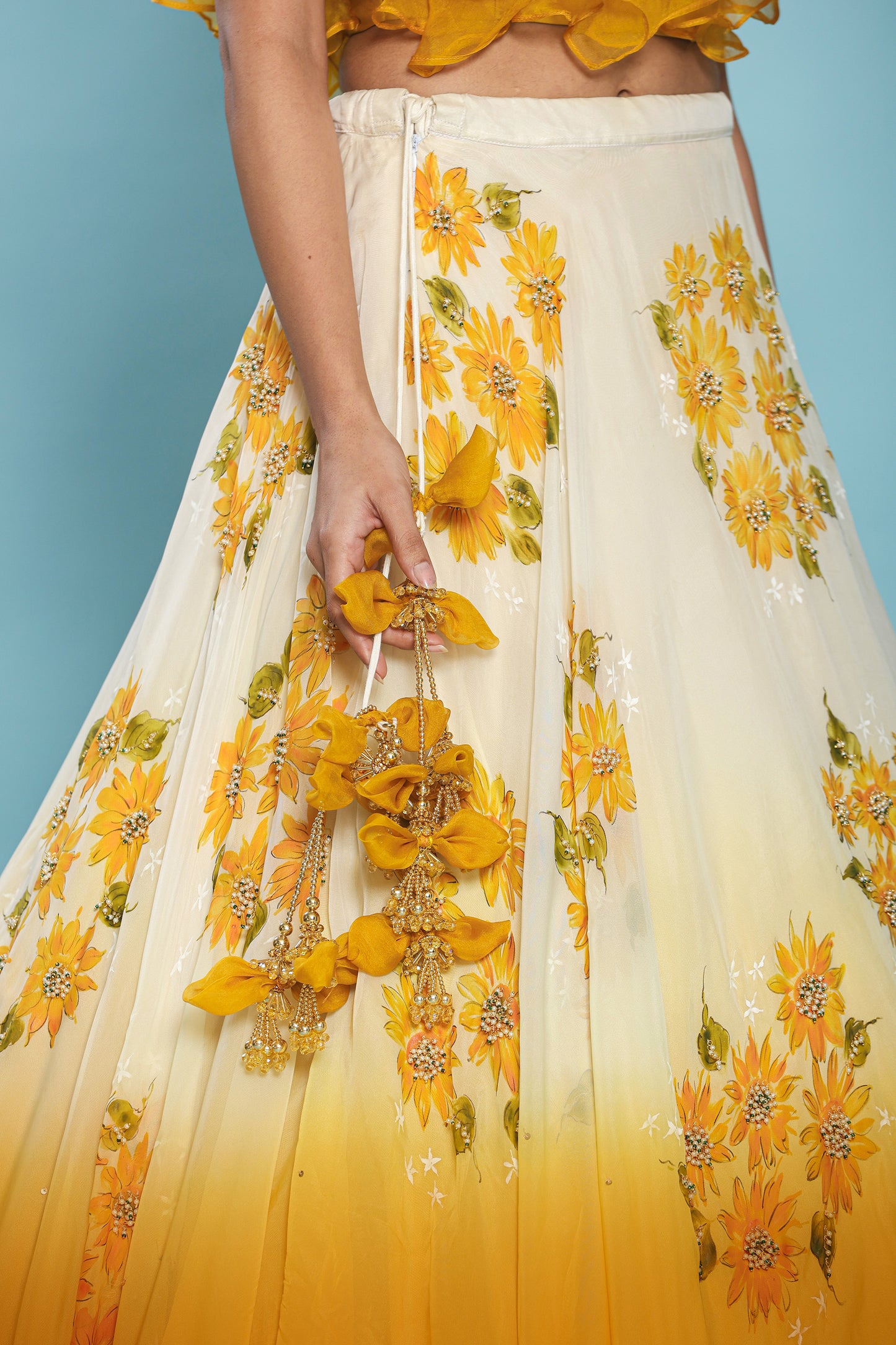 GOLDEN BLOOM LEHENGA