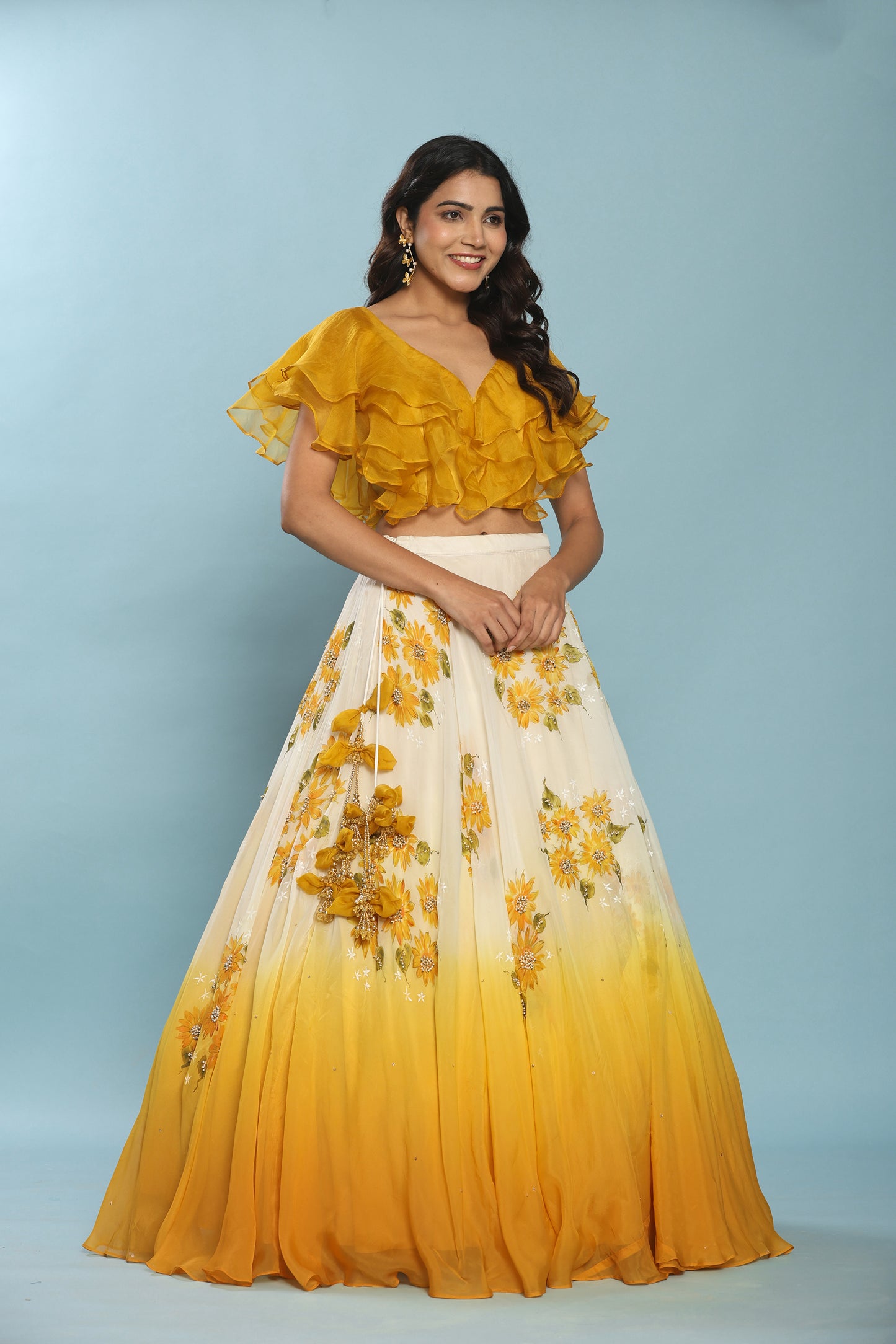 GOLDEN BLOOM LEHENGA