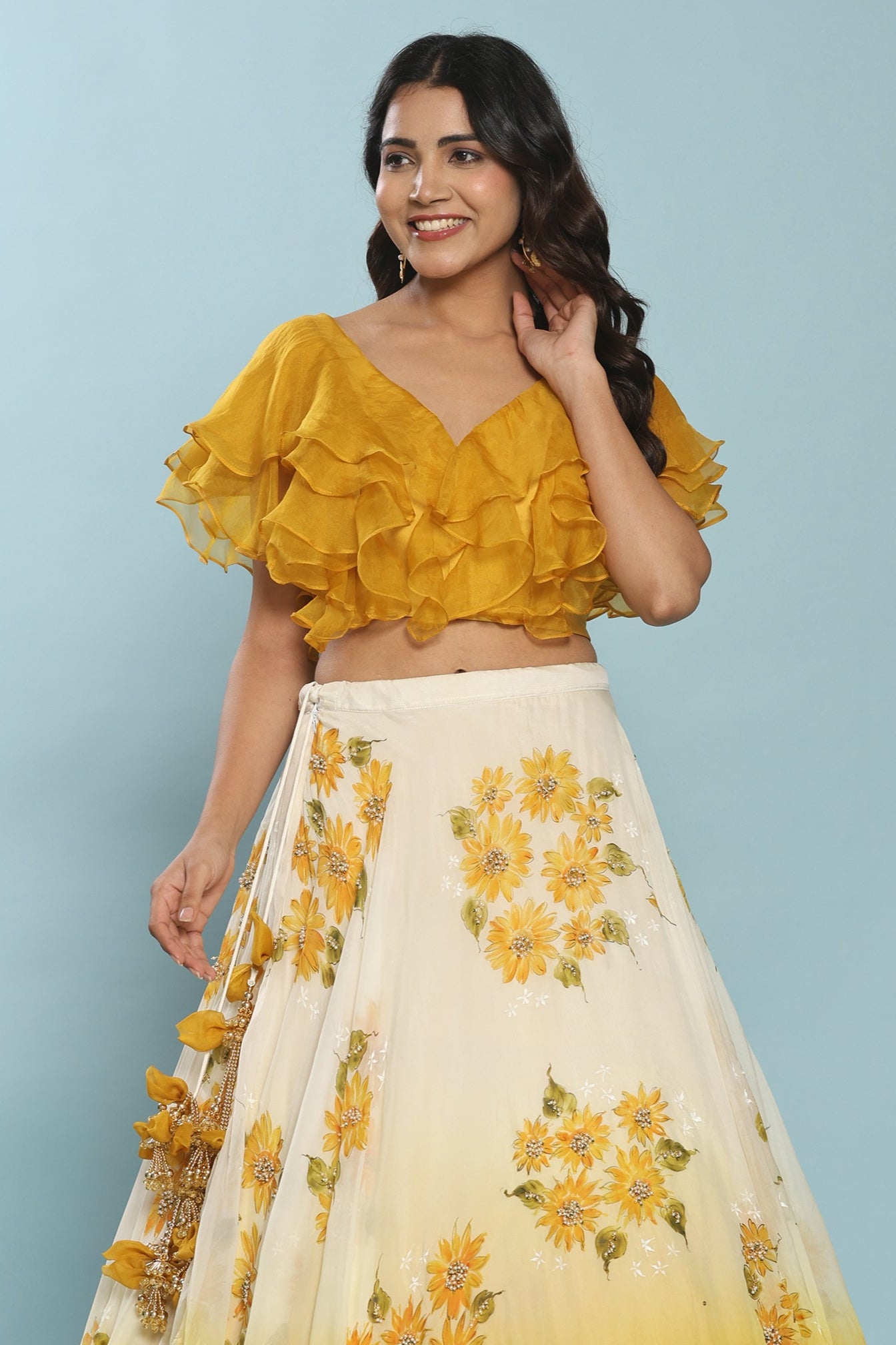 GOLDEN BLOOM LEHENGA