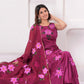 PLUM DAISY FLORAL ANARKALI