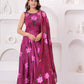 PLUM DAISY FLORAL ANARKALI