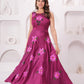 PLUM DAISY FLORAL ANARKALI