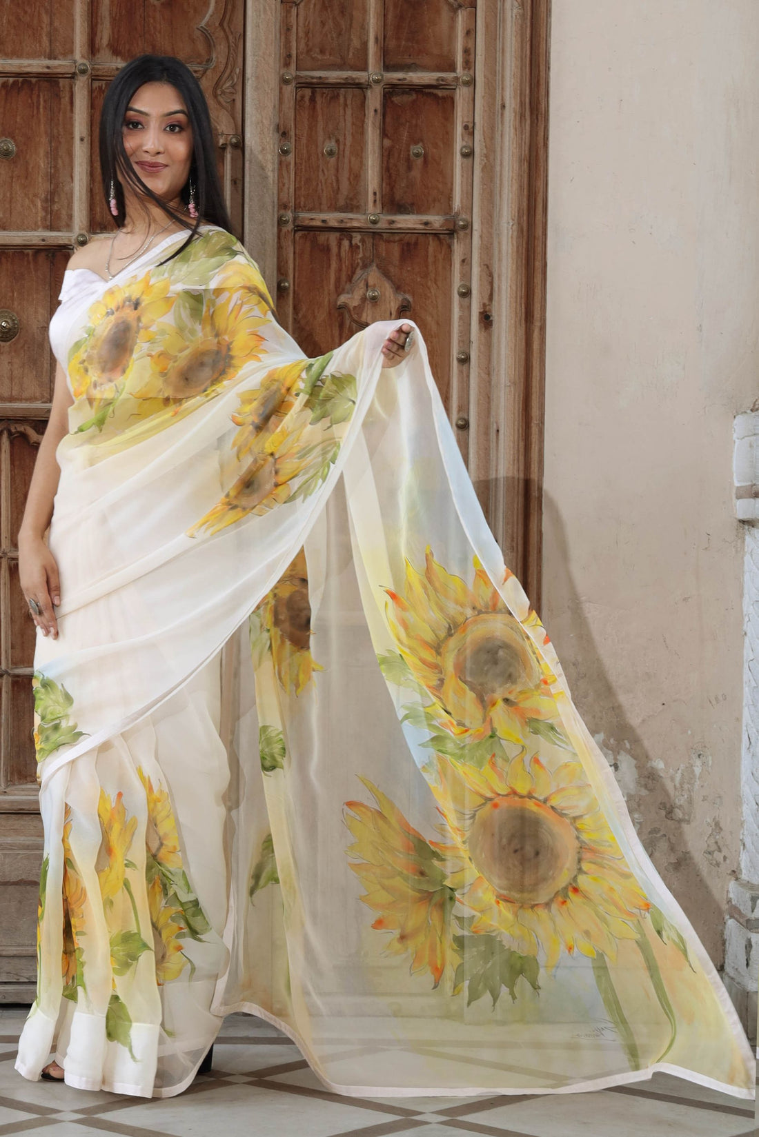 The Soorajmukhi Linen Dress - Sunflower