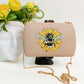 Unique Hand-Painted Canvas Clutch with Sling - Bumble Bee and Sunflower Design. Customized Hand-Painted Purse for a Personalized Touch. Explore Painted Canvas Bags and Bag Design Online. Perfect Evening Clutch for a Stylish Look. Get Your Customized Ladies Purse with Name. Discover the Beauty of Painted Designer Bags. Create Your Own Custom Purse and Customized Bag Near You